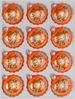 Navidacio Weihnachtsbaumkugel 12tlg. Glas-Weihnachtskugel Set "Hochglanz-Orange-Silberne-Ornamente" Bild 2