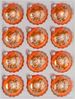 Navidacio Weihnachtsbaumkugel 12tlg. Glas-Weihnachtskugel Set "Hochglanz-Orange-Silberne-Ornamente" Bild 3