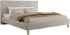 Design Polsterbett LUMARO CLASSIC 200 x 200 cm mit Lattenrost & 12cm hohen Füßen, Doppelbett mit Kopfteil, Konfigurierbar - Hellgrau Strukture Bild 4