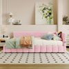 Schlafsofa mit Bettfunktion, Stauraum und Lattenrost, 90x200 cm, Polsterbett, Einzelbett, Jugendbett, Bezug aus Vlies Bild 2