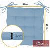 NatureMark Sitzkissen Sitzkissen 40 X 40 CM, Universal Sitzpolster Kissen, schadstoffgeprüft, Hell blau Bild 3