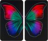 WENKO Herdabdeckplatte Universal Mod. Butterfly by Night, höhenverstellbar für alle Herdarten, Schneidebrett und Spritzschutz, Glas, 30x52 cm, 2-teilig Bild 2