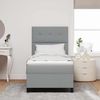 vidaXL Boxspringbett mit Matratze Hellgrau 80 x 200 cm Stoff 3339343 Bild 3