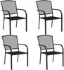 vidaXL Garten Essgruppe 3tlg. Anthrazit Stahl Stühle Stapelbar Bild 3