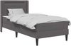 vidaXL Bettgestell mit Matratze Grau 90 x 190 cm Kunstleder 3414894 Bild 2