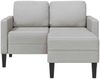 vidaXL 2-Sitzer-Sofa mit Chaiselongue L-Form Wolkengrau 125 cm Stoff 4107067 Bild 4