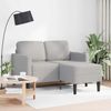 vidaXL 2-Sitzer-Sofa mit Chaiselongue L-Form Wolkengrau 125 cm Stoff 4107067 Bild 2