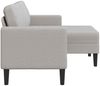 vidaXL 2-Sitzer-Sofa mit Chaiselongue L-Form Wolkengrau 125 cm Stoff 4107067 Bild 5