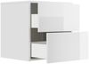 Design Nachttisch Concepto M 50cm hängend, 2 Pushauszüge Weiß Hgl : Weiss hochglanz Bild 4