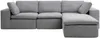 Vente-unique - CORTOLINE Sofa Stoff Grau - B 199 cm x H 83 cm x L 304 cm Bild 3