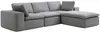 Vente-unique - CORTOLINE Sofa Stoff Grau - B 199 cm x H 83 cm x L 304 cm Bild 4