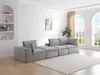 Vente-unique - CORTOLINE Sofa Stoff Grau - B 199 cm x H 83 cm x L 304 cm Bild 2