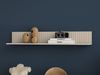 Selsey 'Caletto' Wandregal mit dekorativen Lamellen, beige, ca. 18 x 120 x 20 cm Bild 2