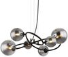 LED Pendelleuchte, Metall schwarz, Rauchglas, L 62,2 cm Bild 5