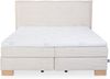 Boxspringbett SANSIBAR LANGEOOG, Osterende, Cordstoff Comino, Eichenholzfüße, lightgrey, 200x200, H2/H3 Bild 3