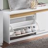 SoBuy FSR171-W Schuhbank, MDF, Lackiert, Weiß, 104 x 47 x 30 cm Bild 4