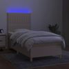 vidaXL Boxspringbett mit Matratze & LED Creme 100x200 cm Stoff 3135578 Bild 4