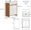 Waschbeckenunterschrank Lemgo Goldkraft Eiche 2 Teile Vicco Bild 3