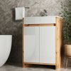 Waschbeckenunterschrank Lemgo Goldkraft Eiche 2 Teile Vicco Bild 4