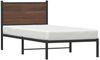 vidaXL Metallbett ohne Matratze Braun Eichen-Optik 90x190 cm 4007757 Bild 4