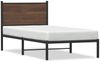 vidaXL Metallbett ohne Matratze Braun Eichen-Optik 90x190 cm 4007757 Bild 2