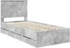 vidaXL Bettrahmen mit Kopfteil Beton Grau 75 x 190 cm Ingenieurs Holz 3409513 Bild 4