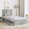 vidaXL Bettrahmen mit Kopfteil Beton Grau 75 x 190 cm Ingenieurs Holz 3409513 Bild 3