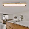 LED Deckenleuchte, Holzoptik, CCT, Landhaus, opal, L 80cm Bild 4