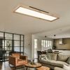 LED Deckenleuchte, Holzoptik, CCT, Landhaus, opal, L 80cm Bild 3