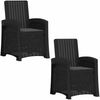 vidaXL Liegesessel Garten Rattan-Optik 2 pcs Anthrazit PP 8012017 Bild 2