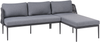 Garten Ecksofa mit Tisch 3-Sitzer LEFFE linksseitig Grau Metall Bild 5