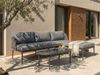 Garten Ecksofa mit Tisch 3-Sitzer LEFFE linksseitig Grau Metall Bild 3