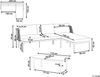 Garten Ecksofa mit Tisch 3-Sitzer LEFFE linksseitig Grau Metall Bild 2