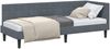 vidaXL Eckbettgestell mit Kopfteil Dunkelgrau 80 cm x 200 cm Samt 42016409 Bild 2