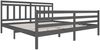 vidaXL Massivholzbett Grau 200x200 cm [3100676] Bild 3