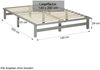 Holzbett 140x200 mit Matratze Bettkasten 2er Set Holzbettrahmen Grau Palettenbett Doppelbett Bett Massiv Holz Bild 3