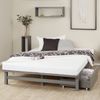 Holzbett 140x200 mit Matratze Bettkasten 2er Set Holzbettrahmen Grau Palettenbett Doppelbett Bett Massiv Holz Bild 2