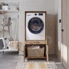 Roomart Waschmaschinenschrank 67 cm – Ausziehbrett, Schublade & Soft-Close Tür | • Eiche Bild 5