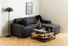 Couchtisch >Randolf< in Wildeiche; schwarz, MDF, Stahl - 80x40x80cm (BxHxT) Bild 3