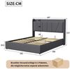 Furnishings Home Polsterbett Stauraumbett Doppelbett Mit Ladefunktion (hydraulisch hebbarem Stauraum), Mit 2 USB + 1 TYPE-C, Leinen, 160x200 cm Bild 2