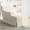 vidaXL Chaiselongue mit Nackenrolle und Rechter Armlehne Creme Samt 4009789 Bild 3