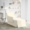 vidaXL Chaiselongue mit Nackenrolle und Rechter Armlehne Creme Samt 4009789 Bild 2