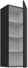 Küchen Hängeschrank 40 cm - Höhe 90 cm ARIA Schwarz ultra matt + Schwarz matt, hochwertige Fronten mit Anti Fingerprint Beschichtung Küchenzeile Küchenblock Bild 3