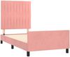 Einzelbettgestell Design für Erwachsene mit Kopfteil Rosa 90x200 cm Samt d3225e Bild 4