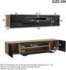 TV-Schrank wandmontiert 180 x 37 x 36 cm, Hochglanzfront in Schwarz/Naturholzoptik mit LED Bild 5