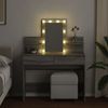 vidaXL Schminktisch mit LED-Beleuchtung Grau Sonoma 100x40x130 cm 848204 Bild 3