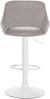 2er Set Barhocker SEGAD - Stoff Grau 47x48x85 cm Weiß | Barstuhl Mit Lehne Tresenhocker Tresenstuhl Kneipenhocker Kneipenstuhl Bild 5