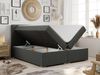 Boxspringbett mit 2 Bettkästen, Matratze und Topper, Polsterbett - ALLY - 120x200cm - Dunkelgrau Stoff - H4 Bild 2