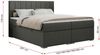 Boxspringbett mit 2 Bettkästen, Matratze und Topper, Polsterbett - ALLY - 120x200cm - Dunkelgrau Stoff - H4 Bild 5