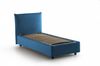 Dmora Einzelbett Astianatte, Bettkasten mit Stoffbezug, 100 % Made in Italy, seitliche Öffnung, inklusive Matratze 80 x 190 cm, Blau Bild 5